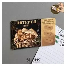 Магнит со скретч-слоем «Лотерея 2021», 10 х 5,5 см