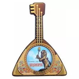 Магнит в форме балалайки «Красноярск. памятник льву»