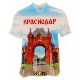 Магнит в форме футболки «Краснодар. триумфальная арка»
