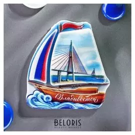 Магнит в форме корабля «Владивосток. русский мост»