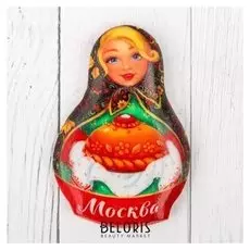 Магнит в форме матрёшки «Москва. хохлома»