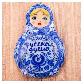 Магнит в форме матрёшки «Русская душа»