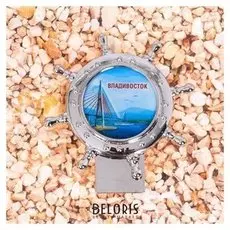 Магнит в форме штурвала «Владивосток. мост»