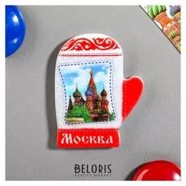 Магнит в форме варежки «Москва. храм василия блаженного»