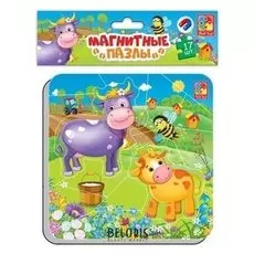 Магнитные пазлы «Корова и теленок»