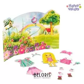 Магнитный набор с куклой, фоном и наклейками Малышка Аришка