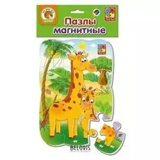 Магнитный пазл «Жирафик», 12 элементов