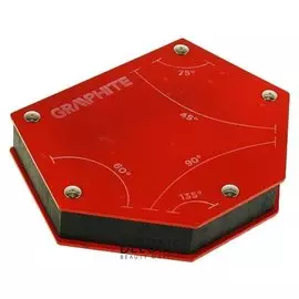 Магнитный сварочный фиксатор Graphite, угол 45, 60, 75, 90, 135˚, 111 X 136 х 24 мм, ферритовый
