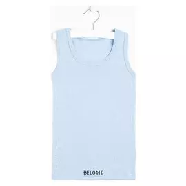 Майка детская, цвет голубой, рост 128 см