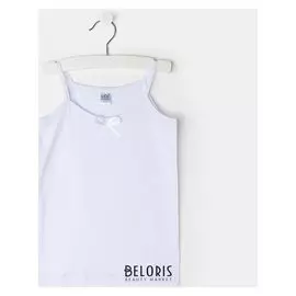 Майка для девочки, цвет белый, рост 128-134 см