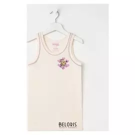 Майка для девочки, цвет кремовый, рост 134 см