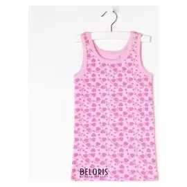 Майка для девочки, цвет розовый/клубнички, рост 122 см