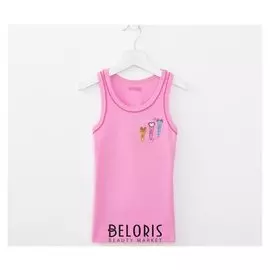 Майка для девочки, цвет розовый, рост 116 см