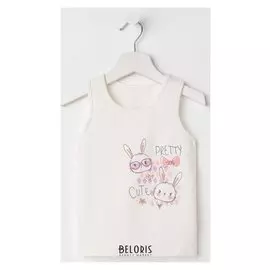 Майка для девочки «Милашка», цвет бежевый, рост 86 см