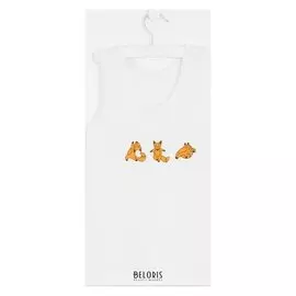 Майка «Лисы» детская, цвет белый, рост 116 см