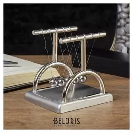 Маятник "Шары ньютона" серебро 9х9х8 см