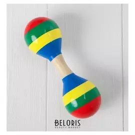 Маракас двусторонний, большой, микс