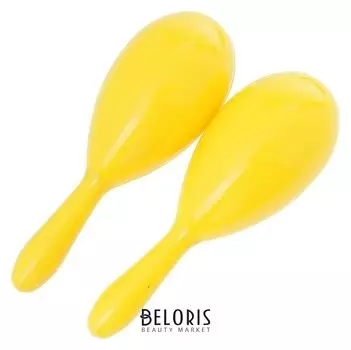 Маракас однотонный, набор 2 шт., цвет жёлтый