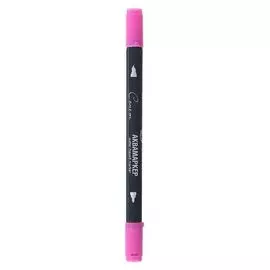 Маркер акварельный «Сонет», двусторонний: пулевидный/кисть, водная основа, ярко-розовый