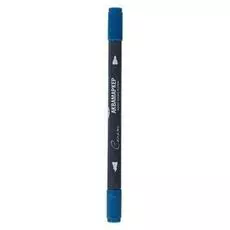 Маркер акварельный «Сонет», двусторонний: пулевидный/кисть, водная основа, синий индиго