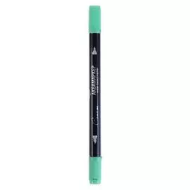 Маркер акварельный «Сонет», двусторонний: пулевидный/кисть, водная основа, малахит