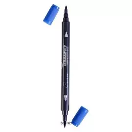 Маркер акварельный «Сонет», двусторонний: пулевидный/кисть, водная основа, ультрамарин