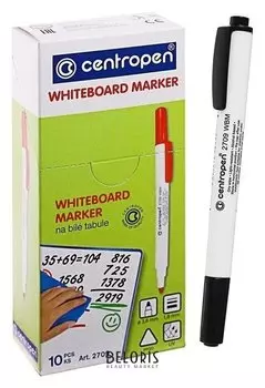 Маркер для доски Centropen 2709, 1.8 мм, чёрный