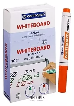 Маркер для доски Centropen 8559, 1-4.5 мм, пулевидный, оранжевый