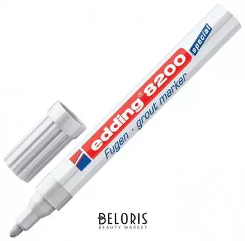 Маркер для затирки плиточных швов Edding 8200, серебристо-серый, 2-4 мм, запасные наконечники