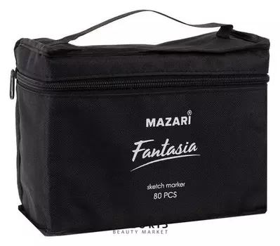 Маркер худож набор Mazari Fantasia 80цв (2ст:пулевид3.0/клиновид6.2) текстильный чехол