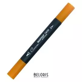 Маркер художественный «Сонет», спиртовая основа, оранжевый, двусторонний: пулевидная/скошенная