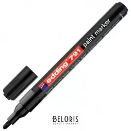 Маркер-краска лаковый Edding 791, 1-2 мм, черный, круглый наконечник, пластиковый корпус