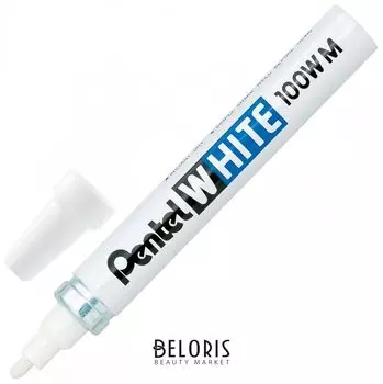 Маркер-краска лаковый Pentel White, 3,9 мм, белый, алюминиевый корпус