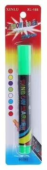 Маркер меловой для стекла, LED, зелёный