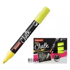 Маркер меловой Luxor "Chalk Marker" 1мм, желтый 3041