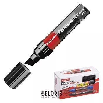 Маркер перманентный промышленный 14мм Luxor "810" скошенный, черный