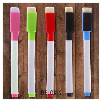 Маркер с магнитом цветной, на водной основе, набор 5 шт.