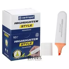 Маркер текстовыделитель 1-4,6 мм Centropen 6252/32 Style, персиковый 462520132