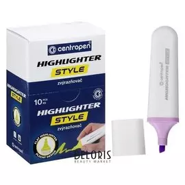 Маркер текстовыделитель 1-4,6 мм Centropen 6252/57 Style, пастель фиолетовый 462520157