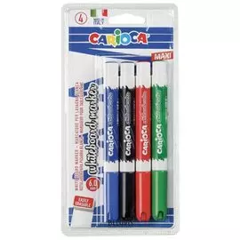 Маркеры для доски Carioca, набор 4 цвета, наконечник 6 мм