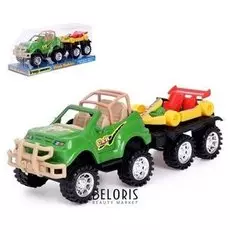 Машина инерционная «Джип» с прицепом