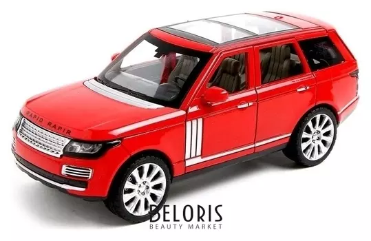 Машина металлическая «Джип», открываются двери, капот, багажник, инерция, цвет красный