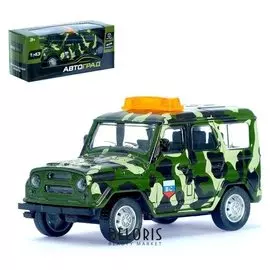Машина металлическая Джип ВС инерционная масштаб 1:43