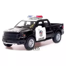 Машина металлическая Ford F-150 Police, 1:46, открываются двери, инерция