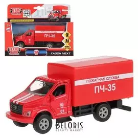 Машина металлическая ГАЗ газон Next пожарная машина, 14,5 см, открывающиеся двери, инерция