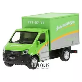 Машина металлическая «Газель Next грузовичков» 14 см, открываются двери, инерция, цвет зелёный