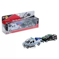 Машина металлическая инерционная «Эвакуатор ДПС с машинкой» световые и звуковые эффекты