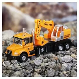 Машина металлическая «Эскаватор», 16 см, подвижные элементы, инерционная