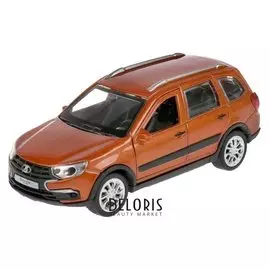 Машина металлическая Lada Granta Cross 2019, 12 см, открываются двери, инерция, цвет золотой