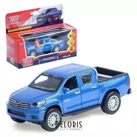 Машина металлическая световые и звуковые эффекты инерционная Toyota Hilux